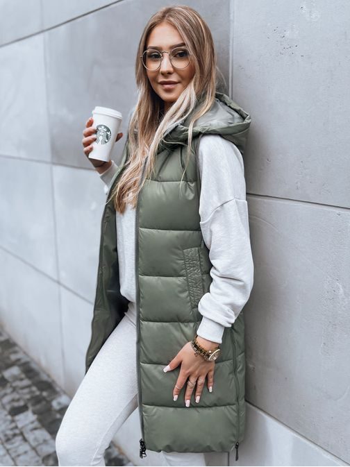 Nádherná dámska zelená vesta Far Away