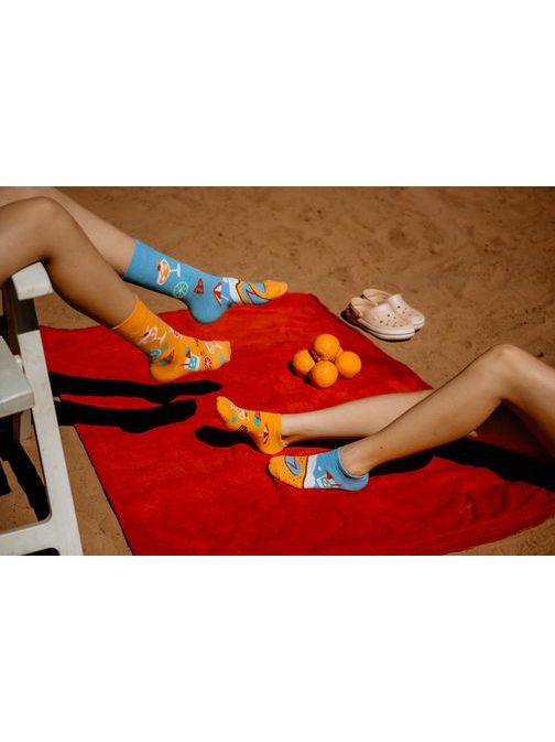 Veselé členkové ponožky s letným motívom Pláž