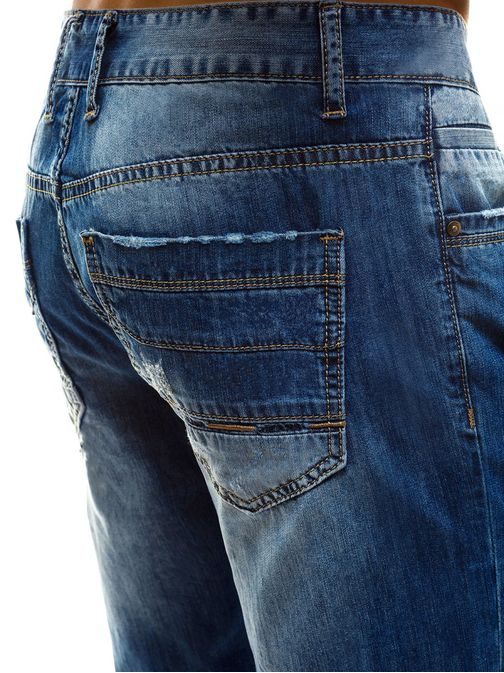 Pánske jeans kraťasy efektne potrhané V/2243