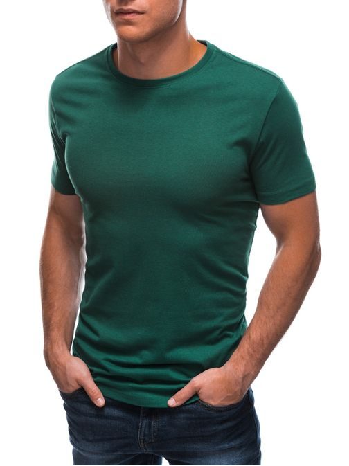 Zelené bavlnené tričko s krátkym rukávom S1683