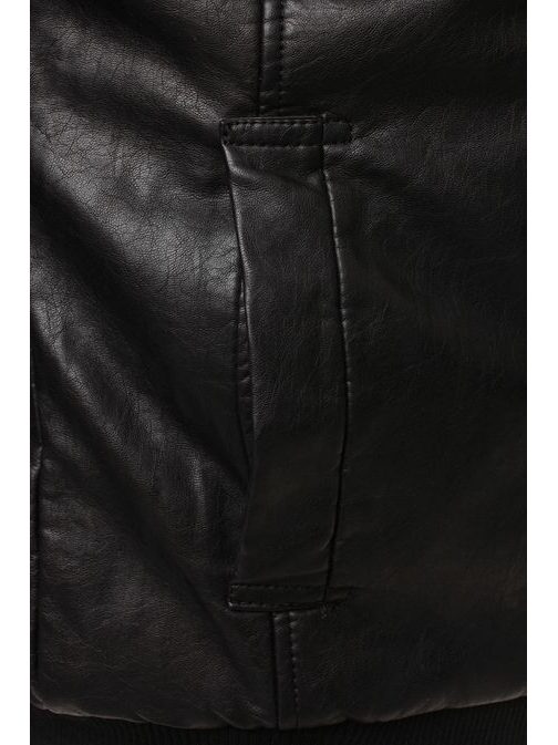 Prechodná kožená bunda v čiernej farbe Y-TWO 1189
