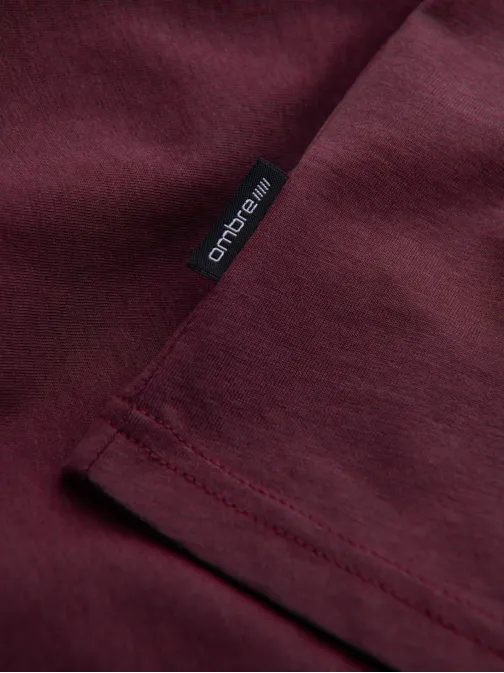 Bordové bavlnené tričko V10 TSBS-0146