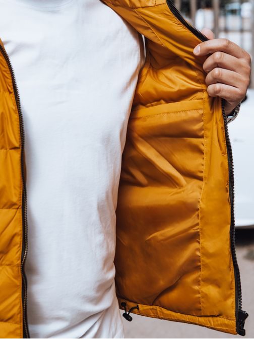 Jedinečná žltá vesta s kapucňou