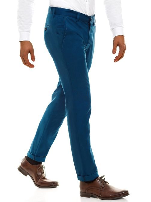 Chinos nohavice  v indigo farbe s decentným prešitím BLACK ROCK 210
