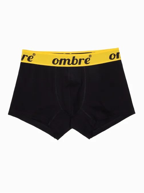 Štýlové čierno-žlté boxerky U283