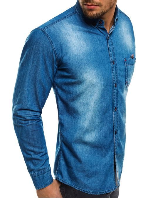 Trendy džínsová košeľa v modrej farbe NORTHIST 2054