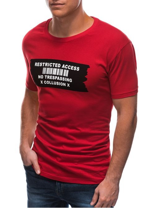Červené zaujímavé tričko S1465