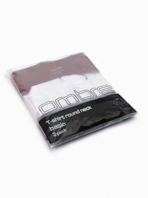 Trojbalenie mix tričiek červená/biela/čierna V6 TSBS-0268