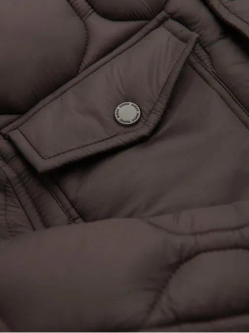 Módna khaki pánska prechodná bunda V3 JALP-0215