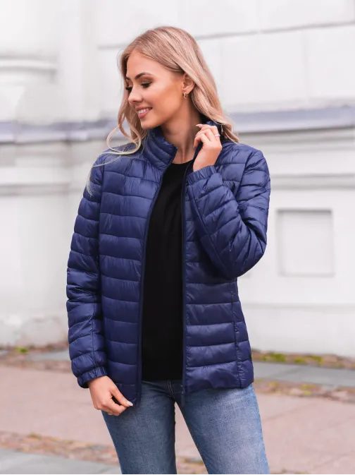 Trendy dámska prechodná bunda v granátovej farbe CLR031