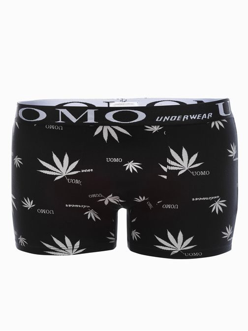 Trendy čierne boxerky z bavlny U256