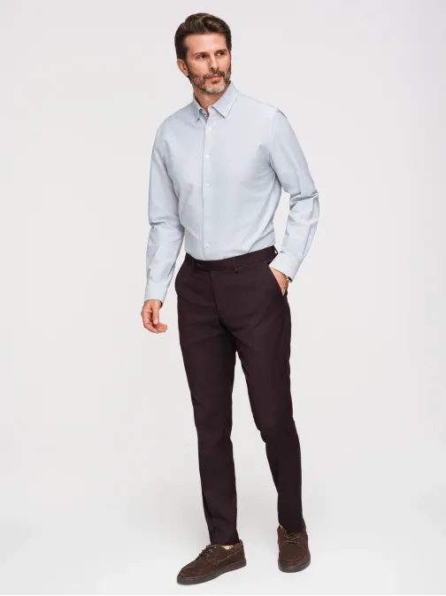 Elegantná modrá pánska košeľa V1 SHOS-0172