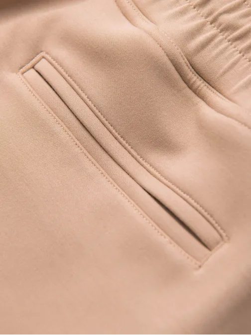 Trendy béžové pánske kraťasy s logom V3 SRBC-0153