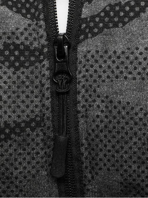 Grafitová tieňovaná maskáčová mikina na zips s kapucňou J.STYLE DD130