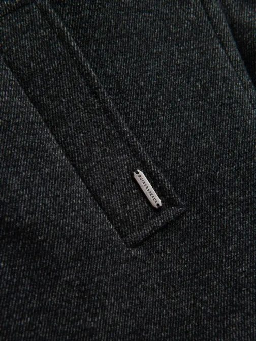 Trendy grafitový pánsky kabát zaujímavého strihu  V1 COWC-0115