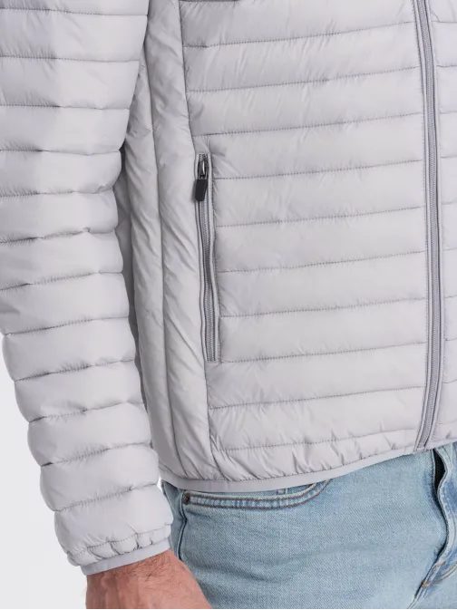 Šedá pánska bomber bunda V1 JALP-22FW-007