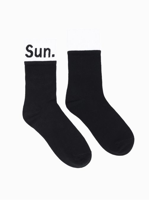 Čierne pánske ponožky Nedeľa U259