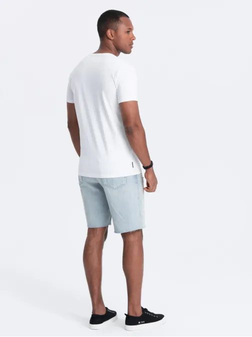 Jedinečné biele tričko s originálnou potlačou V1 TSPT-0159