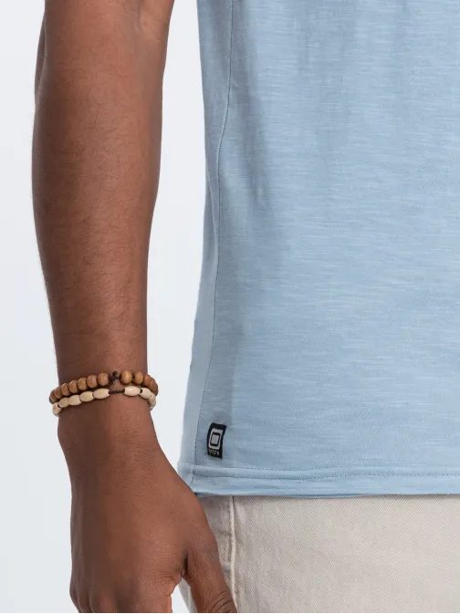 Trendy modré tričko bez potlače V4 TSCT-22SS-004