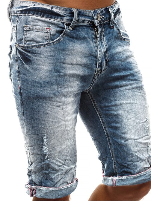 Pánske jeansové kraťasy modré XZX/3960
