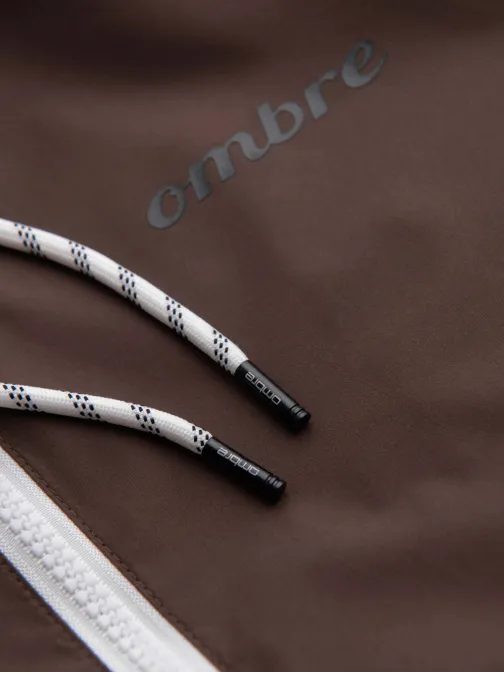 Funkčná hnedo-krémová prechodná športová bunda  V2 JANP-0225