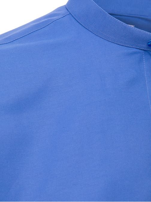 Senzačná modrá pánska košeľa s krátkym rukávom