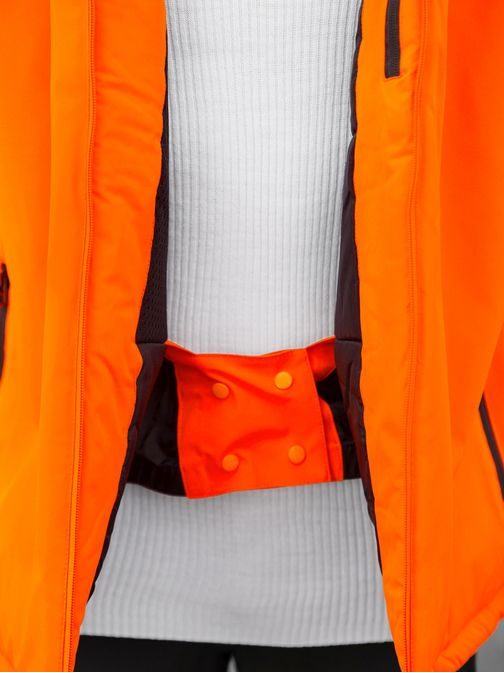 Štýlová zimná bunda v pomarančovej farbe JS/HH011/48Z