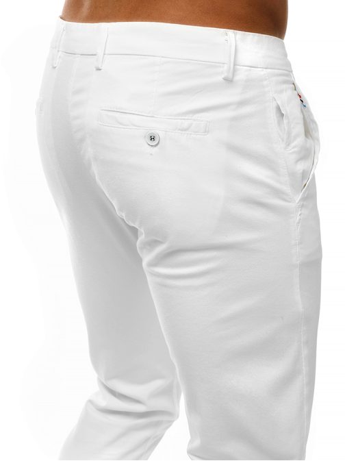 MODERNÉ BIELE PÁNSKE CHINOS NOHAVICE B/77005