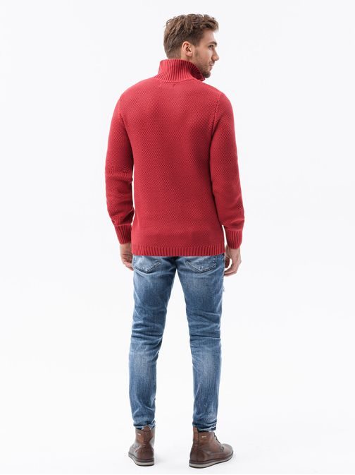 Atraktívny sveter v červenej farbe E194