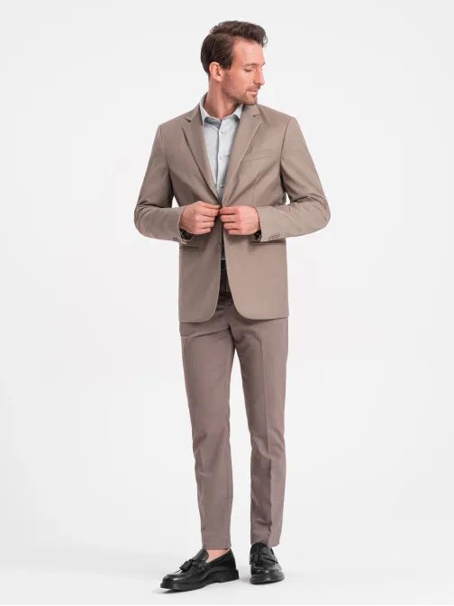 Elegantné béžové sako V3 BLZB-0115
