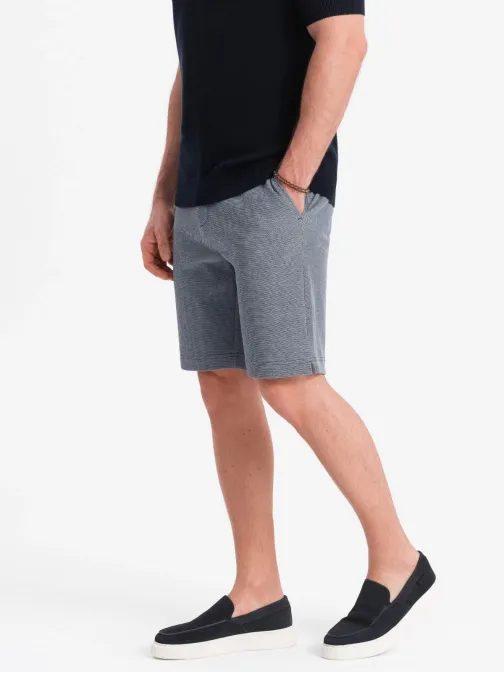 Tmavo modré chinos kraťasy  V1 SRCS-0127
