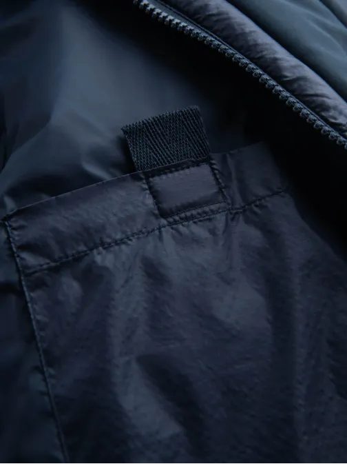 Atraktívna tmavo modrá dlhá bunda na zimu V4 JALP-0165