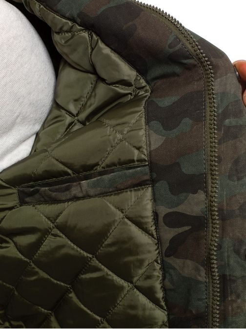 Army parka v tmavom maskáči AK-CLUB YL001