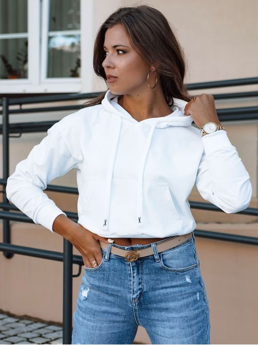 Trendy dámska biela mikina Trendhood