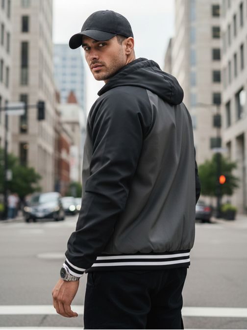 Jedinečná obojstranná bomber pánska bunda