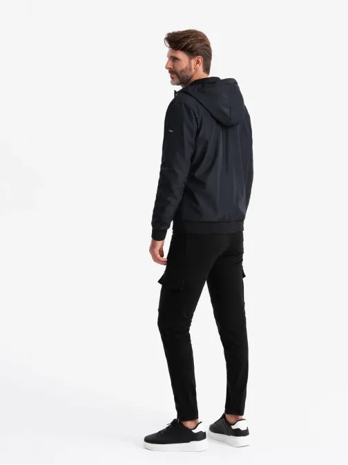 Základná čierna prechodná športová bunda V4 JANP-0149