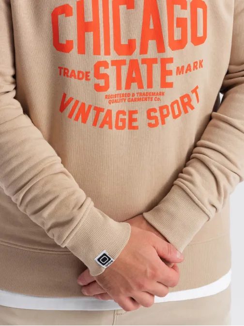 Autentická piesková mikina s nápisom V1 SSPS-0154