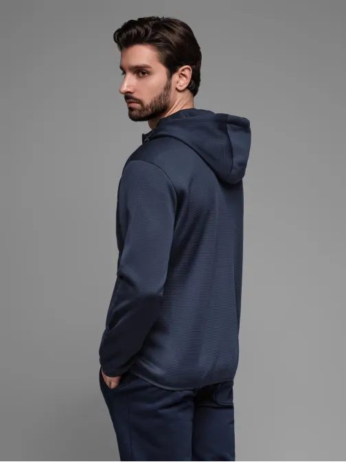 Moderná tmavo-modrá pánska prechodná bunda V4 JANP-160