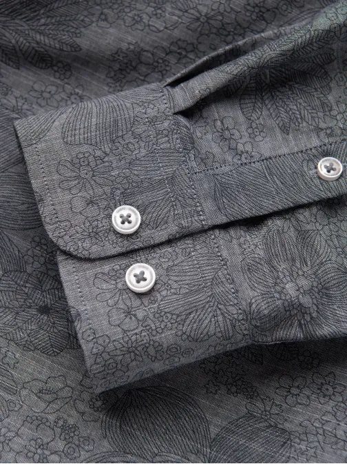 Trendy flanelová šedá košeľa V3 SHCS-0157