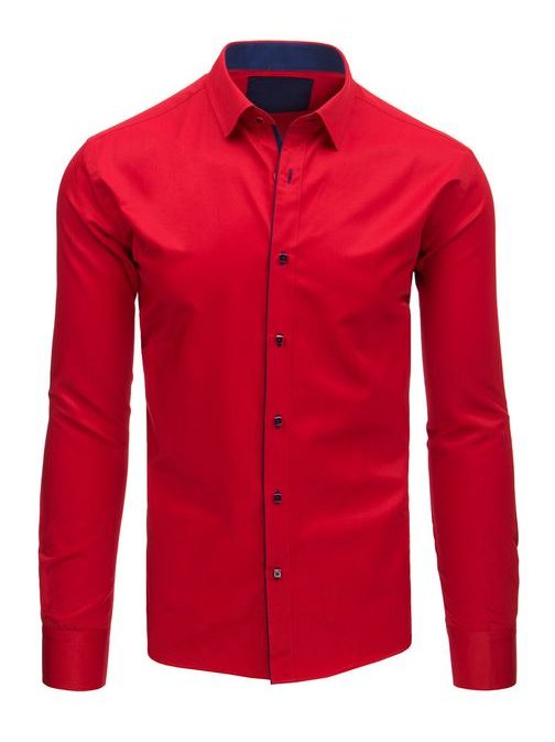 Pánska červená košeľa s lemom