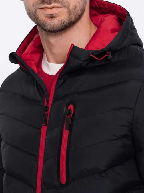 Čierna prechodná pánska bunda V2 OM-JALP-0118