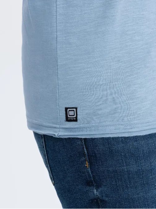 Pohodlné svetlo-modré tričko S1385