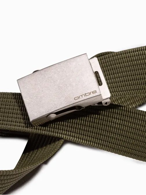 Pánsky opasok v khaki farbe A029