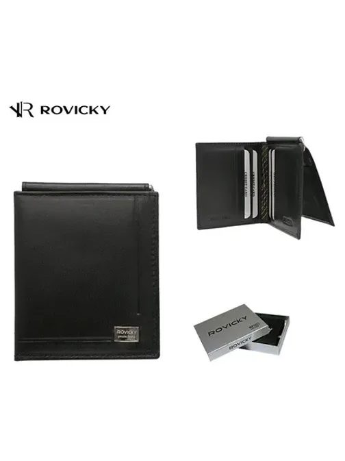 Čierna minimalistická pánska peňaženka