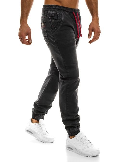 Pánske džínsy v čiernej farbe RED POLO 702