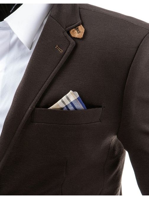 Štýlové pánske sako v elegantnej hnedej farbe