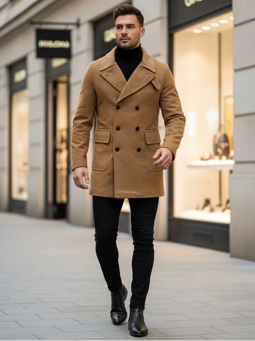 Kamelový pánsky kabát