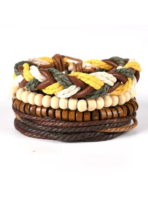 Výrazný pánsky náramok v hnedom farebnom prevedení