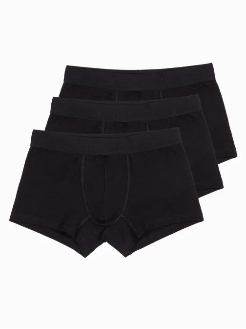 Čierne štýlové boxerky V1 UNBO-0105 (3 ks)