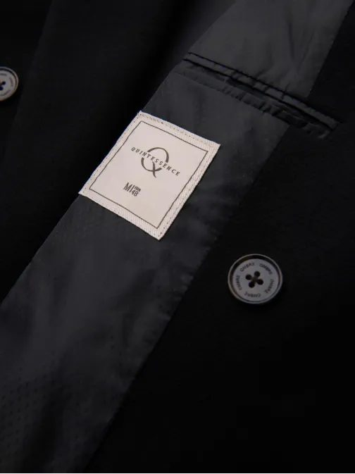 Moderný pánsky čierny kabát V3 COWC-0120